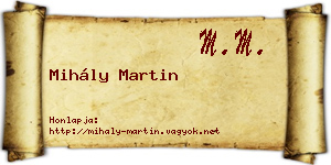 Mihály Martin névjegykártya