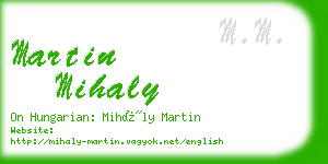 martin mihaly business card